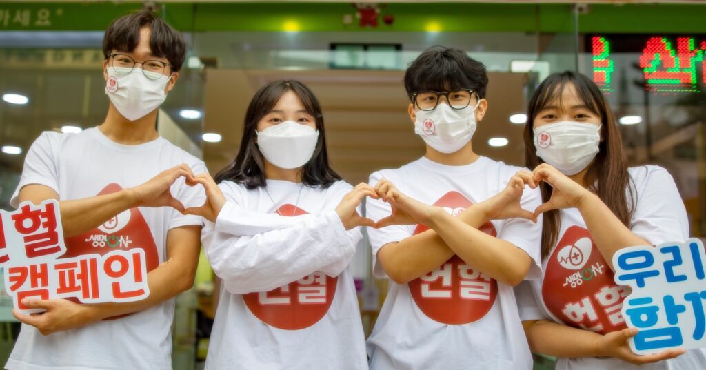Youth Members of Shincheonji Church of Jesus are posed to ask participation