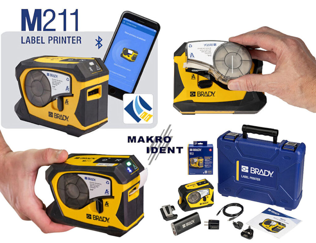Mini-Labor-Etikettendrucker Brady M211-LAB für Handy und Tablet