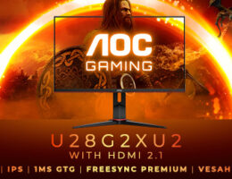 Bezahlbares 4K-Gaming: der AOC GAMING U28G2XU2 (Die Bildrechte liegen bei dem Verfasser der Mitteilung.)