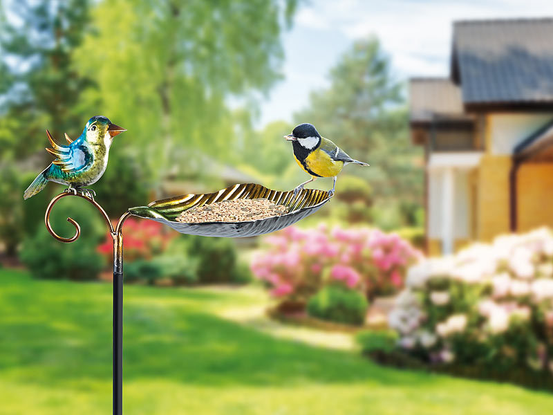 Royal Gardineer Dekorative Vogeltränke aus Stahl