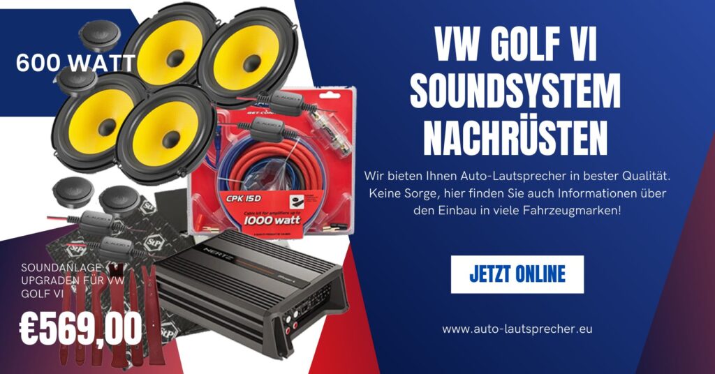 VW Golf VI Soundsystem nachrüsten 600 Watt Power Paket (Die Bildrechte liegen bei dem Verfasser der Mitteilung.)