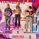 Julia Sappl vom RSC Wolfratshausen gewinnt ihre Altersklasse bei World Games of Mountainbiking (Die Bildrechte liegen bei dem Verfasser der Mitteilung.)
