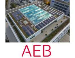 Eine Photovoltaik-Anlage auf dem Dach des AEB Headquarters versorgt tagsüber beide Rechenzentren des Unternehmens mit Strom.