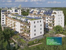 Das Projekt "Grosses Glück" steht mit Energie aus Erdwärmesonden und PV-Anlagen für Nachhaltigkeit im Wohnungsbau (c) INVESTER