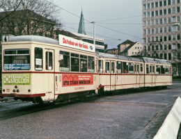 Straßenbahn mit OTTO STÖBEN-Werbeaufdruck aus den 70er Jahren, Bildquelle: Bernd Kittendorf