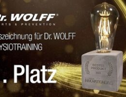 Auszeichnung für Dr.Wolff PHYSIO-TRAINING 1.Platz