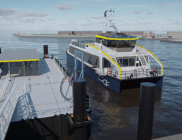 So wird der neue E-Kat der AG Reederei Norden-Frisia aussehen. Die Fähre wird im Mai 2024 ausgeliefert.