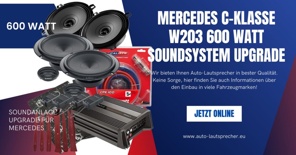 Mercedes C-Klasse W203 600 Watt Soundsystem Upgrade (Die Bildrechte liegen bei dem Verfasser der Mitteilung.)
