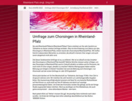 Umfrageformular zum Chorsingen in Rheinland-Pfalz jetzt online. Foto: Screenshot CV RLP (Die Bildrechte liegen bei dem Verfasser der Mitteilung.)