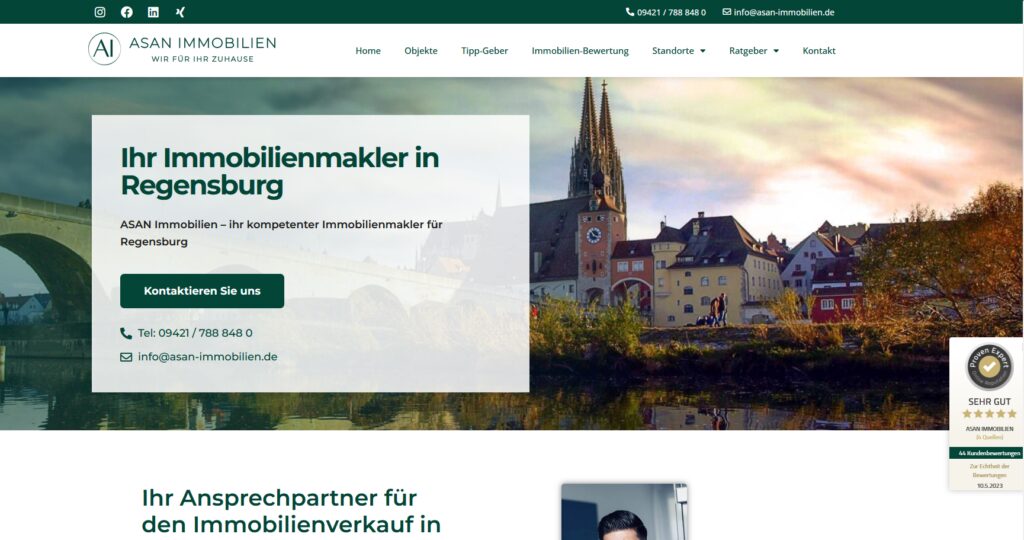 Asan Immobilien - Ihr führender Immobilenmakler in Regensburg