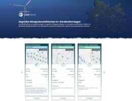 Geprüfte Windpotenzialflächen auf internationaler Windindustrie-Plattform verfügbar