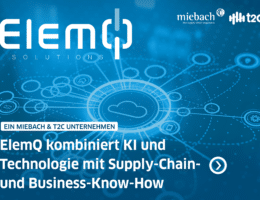 Miebach und T2C gründen ElemQ, ein Joint Venture für digitale Supply-Chain-Lösungen