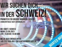 Promoter/-innen für ein Drohnen-Event in der Schweiz