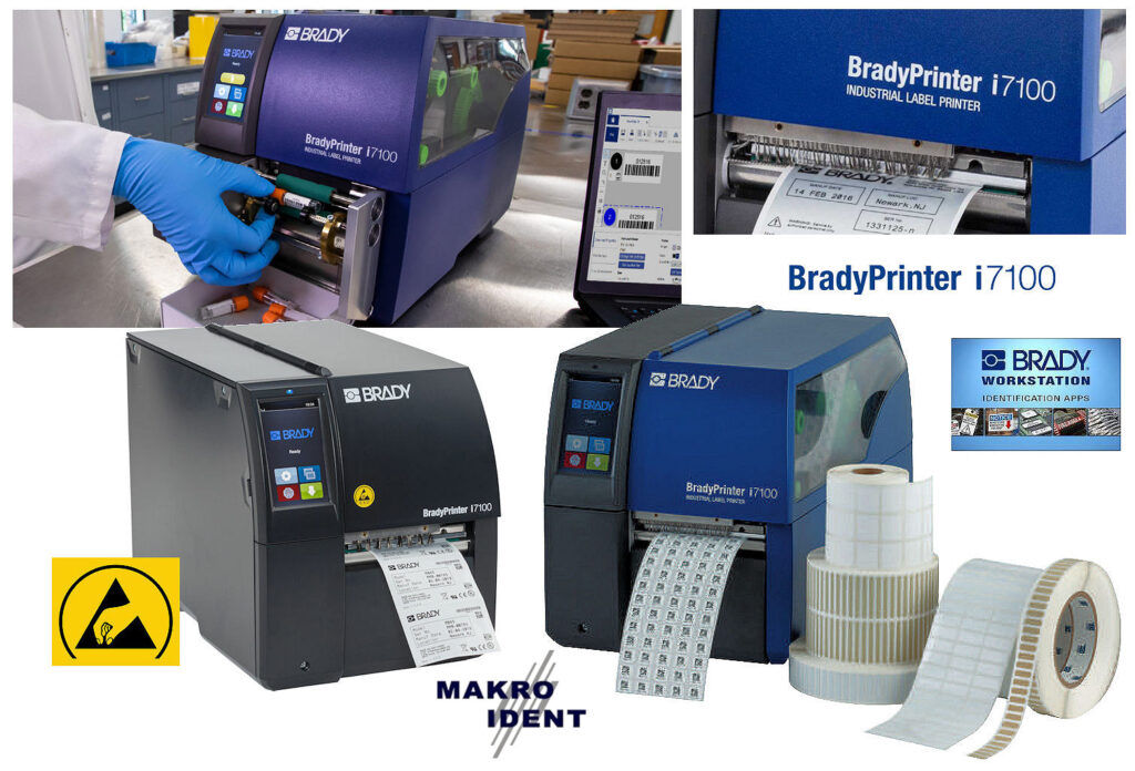 Industrie-Highspeed-Etikettendrucker Brady i7100 für große Druckmengen