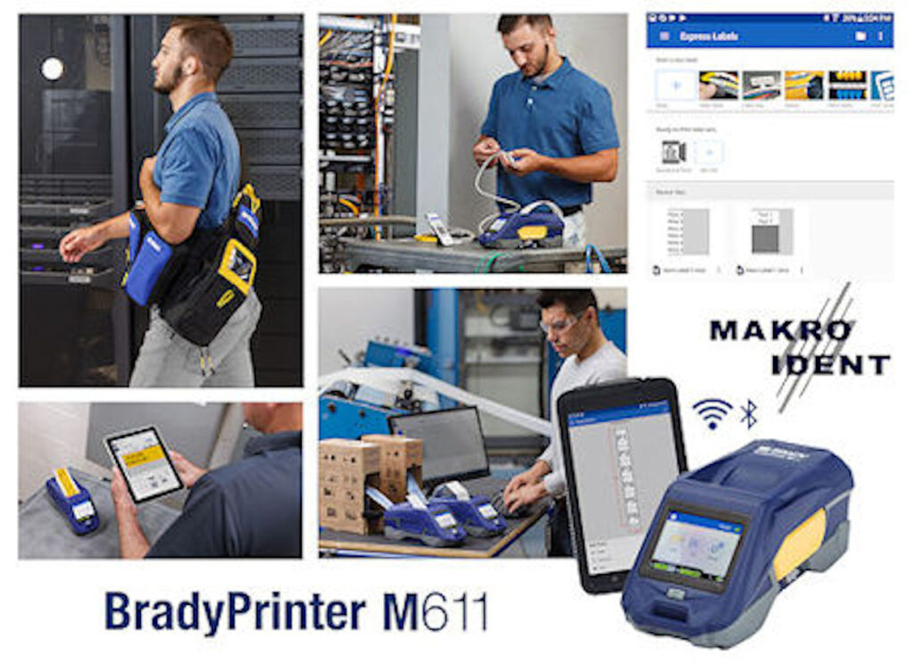 Mobiler Handy-Etikettendrucker M611 für Industrie und Labor