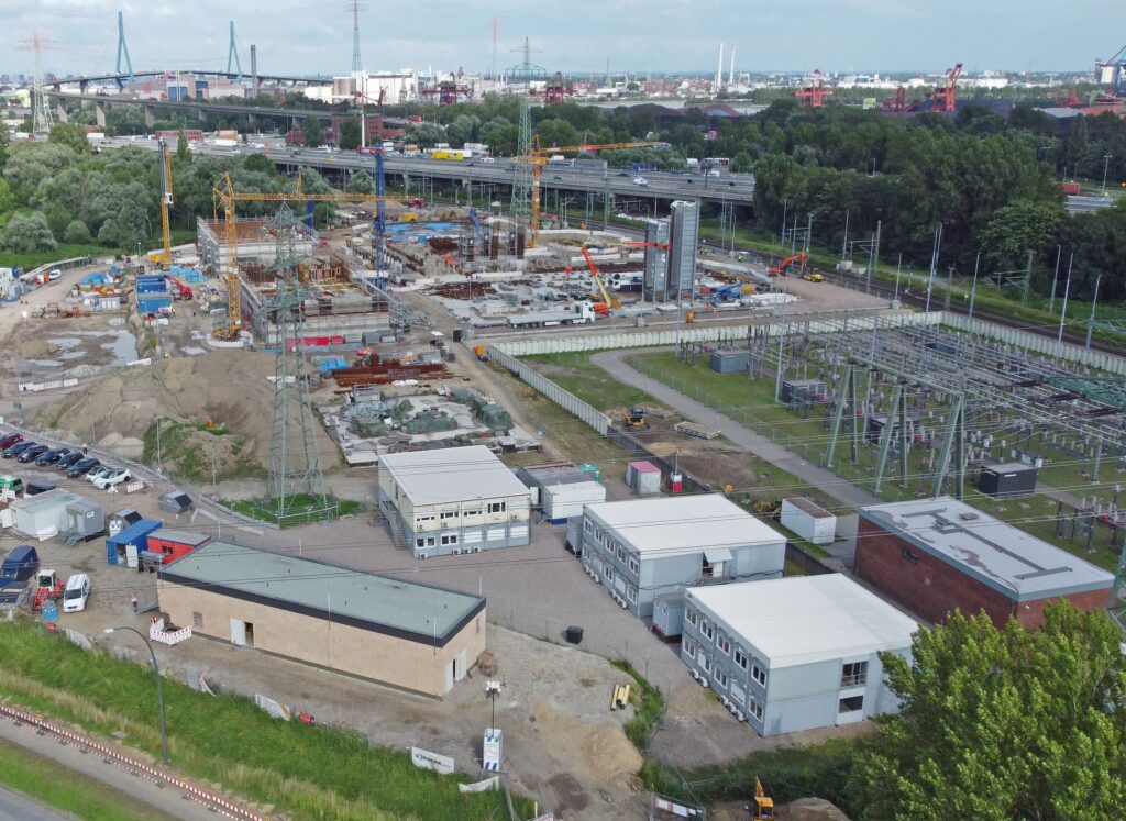 Bauprojekt in Hamburg: Vorne links: Gasdruckregelanlage