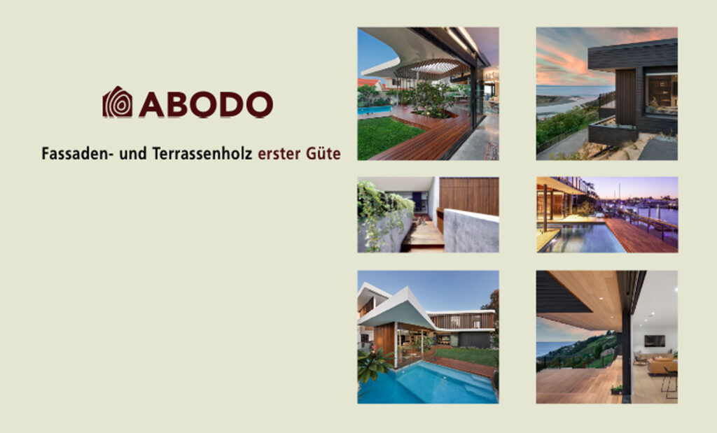 ABODO Fassadenholz und Terrassenholz mit bestmögicher Dauerhaftigkeit
