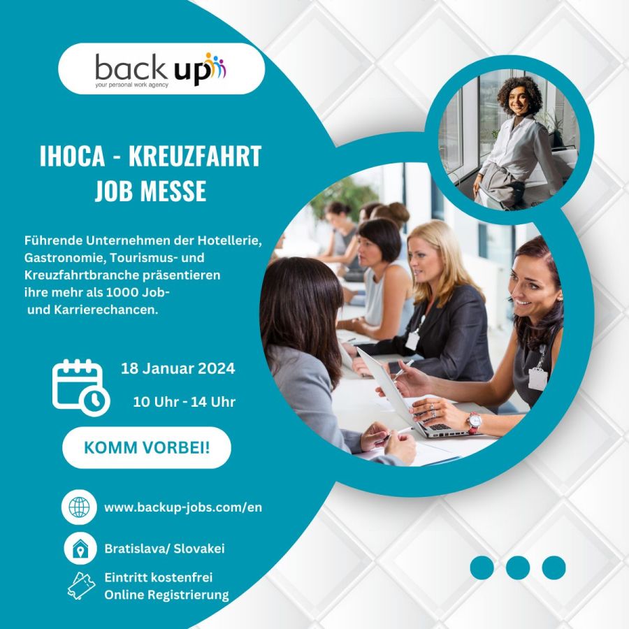 Flyer IHOCA Kreuzfahrt Job Messe (© backup jobs agency)
