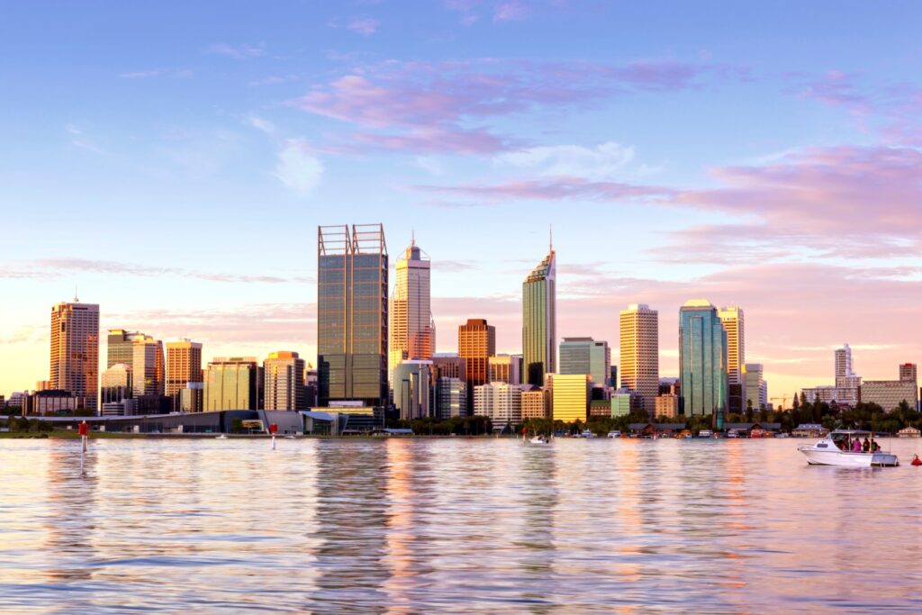 Die Skyline der Finanzmetropole Perth; Quelle: Depositphotos