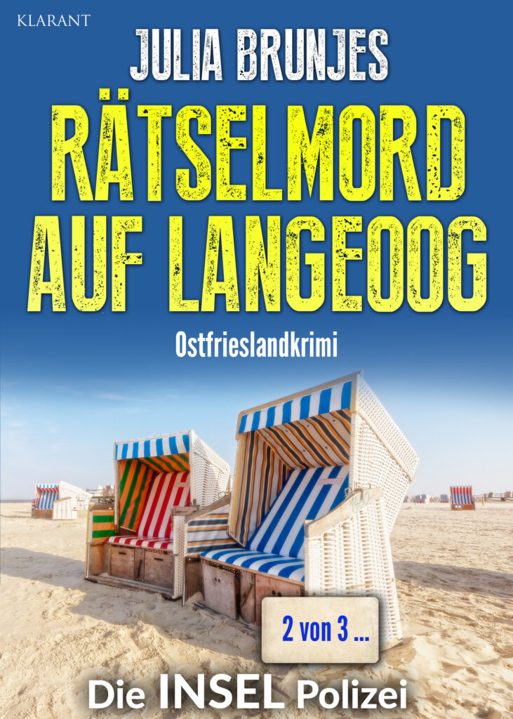 Ostfrieslandkrimi "Rätselmord auf Langeoog" von Julia Brunjes (Klarant Verlag