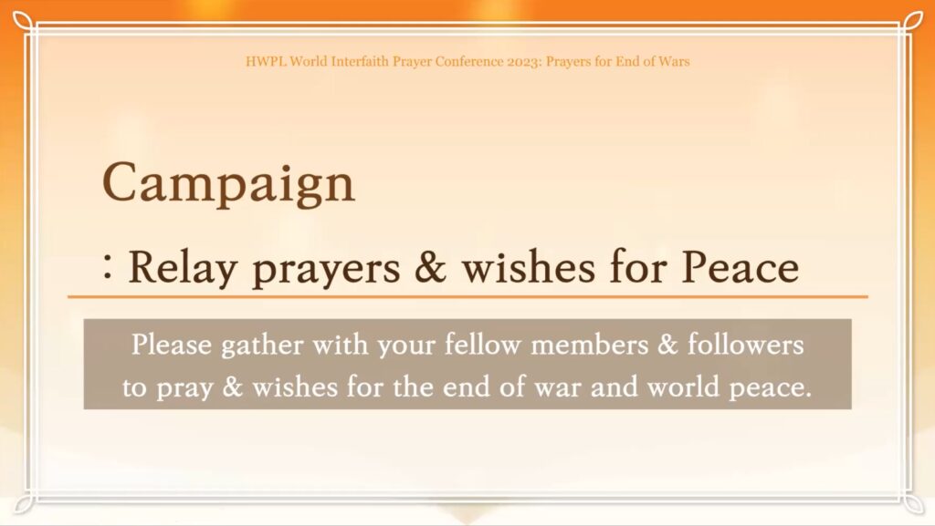 Gemeinsames Gebet für den Frieden