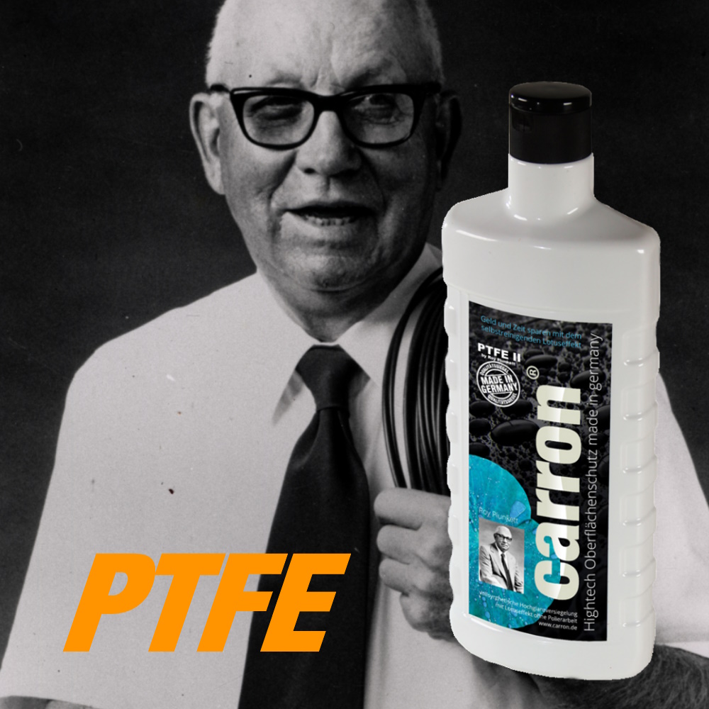 Die schlüpfrigste Substanz der Welt "PTFE" wurde 1938 von Roy Plunkett eher zufällig entdeckt (Die Bildrechte liegen bei dem Verfasser der Mitteilung.)