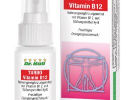 TURBO Vitamin B12 Spray - nützlich und wohlschmeckend einfach in den Mund sprühen. (Die Bildrechte liegen bei dem Verfasser der Mitteilung.)