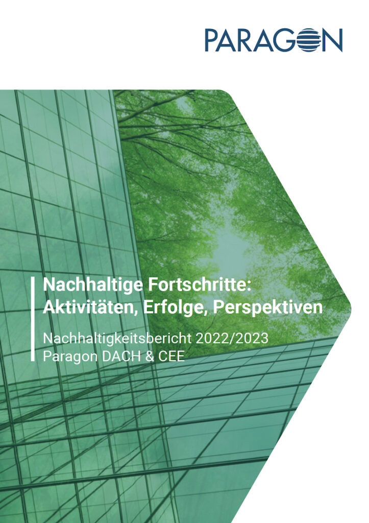Der Nachhaltigkeitsbericht 2022/2023 von Paragon DACH & CEE (Die Bildrechte liegen bei dem Verfasser der Mitteilung.)