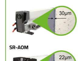 SR AOM reduziert die Wärmeeinflusszone beim Schneiden von POL-Film in der Displayfertigung um 27% (Die Bildrechte liegen bei dem Verfasser der Mitteilung.)