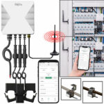 Luminea Home Control Smarter 3-Phasen-WLAN-Stromzähler & Echtzeit-Energiemonitor