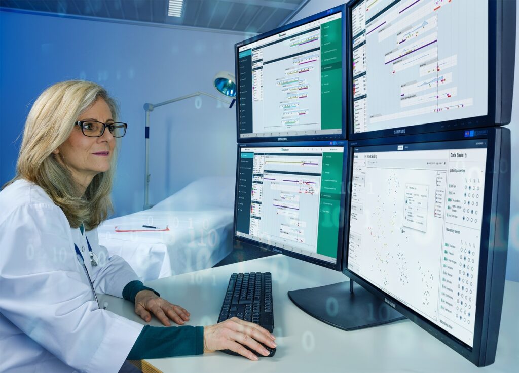 DMEA 2024 - Fraunhofer IGD: visuell-interaktives Tool zur PatientInnen-Kohortenanalyse (Die Bildrechte liegen bei dem Verfasser der Mitteilung.)