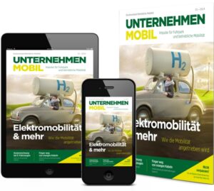 Die aktuelle Ausgabe des Onlinemagazins Unternehmen mobil beleuchtet das Thema Elektromobilität (Die Bildrechte liegen bei dem Verfasser der Mitteilung.)