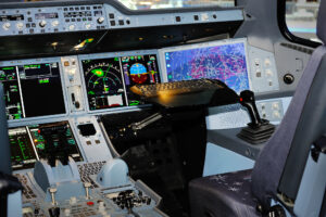 Kontrollbildschirme des Avionic-Cockpits (Bildquelle: RTI/Shutterstock 179227766)