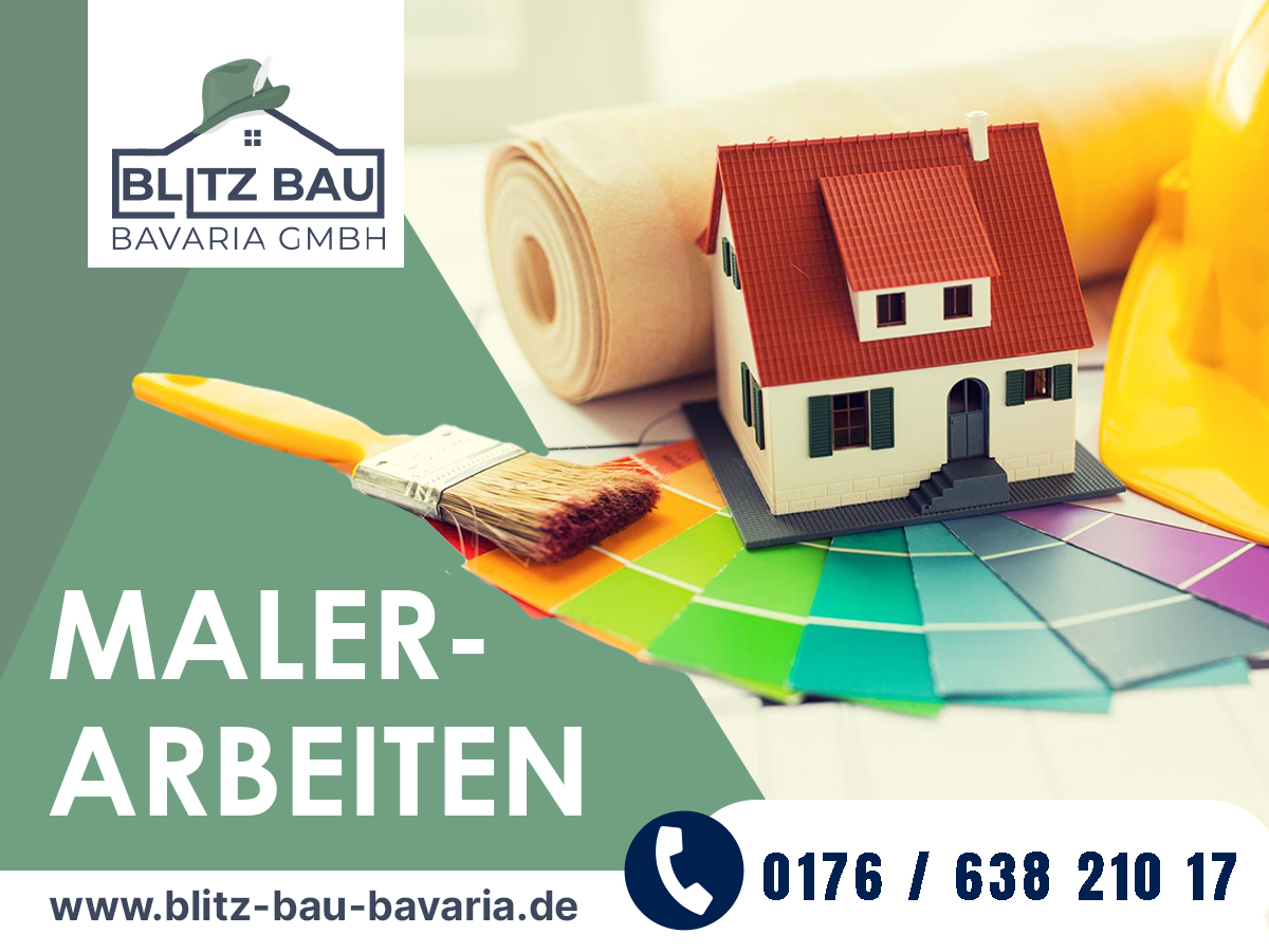 Entdecken Sie glanzvolle Räume mit den professionellen Malerarbeiten der Blitz Bau Bavaria GmbH - Ihr Partner für lebendige Farben