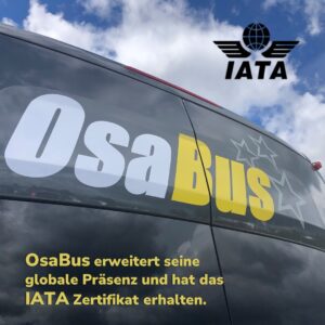 OsaBus erhält IATA-Zertifizierung (Die Bildrechte liegen bei dem Verfasser der Mitteilung.)