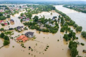 Eine Wohngebäudeversicherung kann bei Hochwasserschäden absichern. (Die Bildrechte liegen bei dem Verfasser der Mitteilung.)